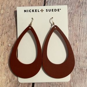 NEW!  Nickel & Suede Cognac Cutouts (size MEDIUM)